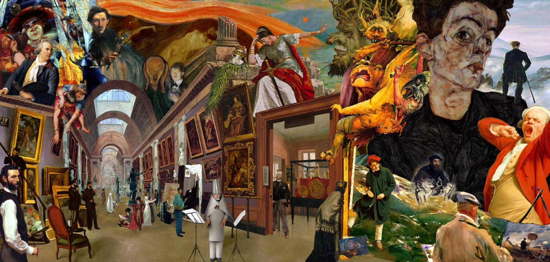 Accrochage de tableaux anciens